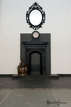 BLACK SLATE HEARTH - 1200MM X 900MM X 25MM