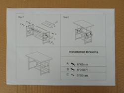 CONTAINS X 3 WHITE DESK TABLES