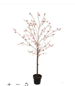 BRAND NEW 168CM PEACH BLOSSOM TREE ARTIFICIAL PLANT IN BLACK POT