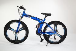 FULL SUSPENSION BLUE FIREFLY FOLDING 21 GEAR MOUNTAIN BIKE 3 SPOKE 26