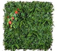 BRAND NEW ANTHURIUM SQUARE ARTIFICIAL PLANT WALL, (H)1M (W)1M