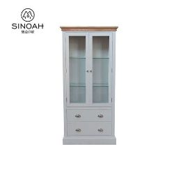 BRAND NEW BOXED GLAZED DISPLAY UNIT WITH DRAWER
