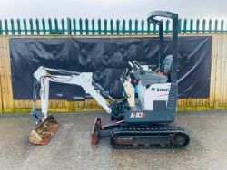 BOBCAT E10Z EXCAVATOR YEAR 2019 733 HOURS EXPANDING UNDERCARRIAGE GOOD TRACKS