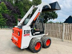 BOBCAT S130 4WD SKIDSTEER *2245 HOURS, WIDE WHEELS* C/W BUCKET