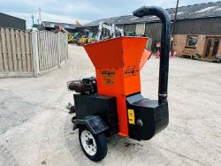 BEAR CAT TOWABLE SHREDDER & CHIPPER C/W KOHLER ENGINE