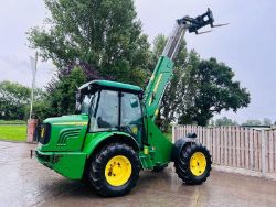JOHN DEER 3800 4WD TELEHANDLER C/W PIN & CONE HEAD STOCK & TINES