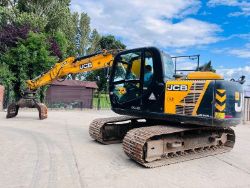 JCB JS145 TRACKED EXCAVATOR *YEAR 2018* C/W HYDRAULIC ROTATING SELECTOR GRAB