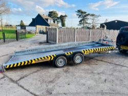 BRIAN JAMES T-02-T HIGH MAX TWIN AXLE TILTING CAR TRAILER * YEAR 2020 *.