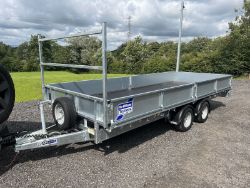 2023 IFOR WILLIAMS 16FT TWIN AXLE PLANT TRAILER LM166G2 / LED LIGHTS / DROPSIDES