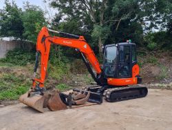 KUBOTA KX057-4 DIGGER 6 TON 2015, *LOW HOURS* GRAPPLE + FORKS 6 8 TON