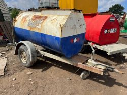 TOWABLE BUNDED FUEL DIESEL BOWSER BRAND NEW 12 VOLT PUMP EXCAVATOR DIGGER