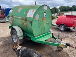 TOWABLE BUNDED FUEL DIESEL BOWSER BRAND NEW 12 VOLT PUMP EXCAVATOR DIGGER