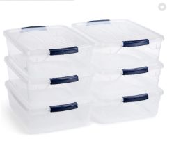 40 X PLASTIC STORAGE BOXES USED