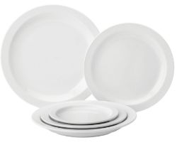 462 X MAIN PLATES - UTOPIA PURE WHITE CLASSIC PLATE 10