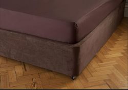 NEW BED DIVANS - BED BASES CHOC BROWN DOUBLE