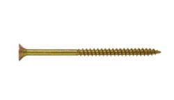 SINGLE THREAD ZINC & YELLOW SCREW - 5 X 80MM PACK OF 100 RRO £5