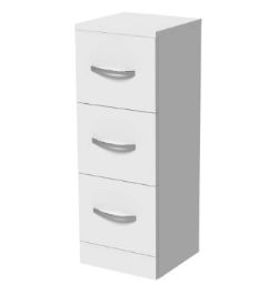 WOODLAND THREE DRAWER UNIT GREY GLOSS 300MM RRP £110
