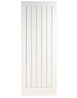 WICKES INTERNAL COTTAGE FIRE DOOR WHITE GRAINED MOULDED 5 PANEL 1981 X 762MM RRP £110
