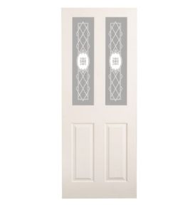 WICKES INTERNAL MOULDED DOOR WHITE GLAZED PRIMED 4 PANEL 1981 X 838MM RRP £115