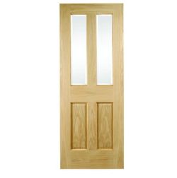COBHAM 4P GLZ OAK VENEER DOOR 1981X838MM RRP £155