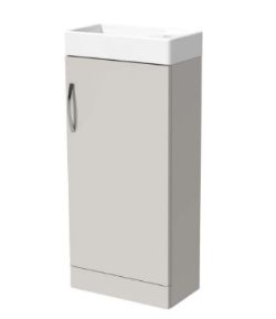 WOODLAND COMPACT VANITY UNIT & BASIN GREY GLOSS 400MM RRP £110
