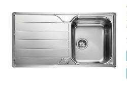 LEISURE ALBION 1 BOWL STAINLESS STEEL REVERSIBLE INSET SINK 950 X 508MM RRP £89