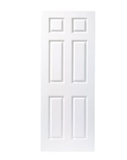 WICKES LINCOLN INTERNAL MOULDED DOOR WHITE PRIMED GRAINED 6 PANEL 1981 X 838MM RRP £42