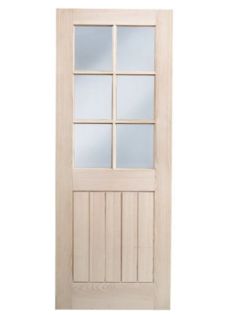 WICKES GENEVA GLAZED OAK COTTAGE INTERNAL DOOR - 1981 X 762MM RRP £155