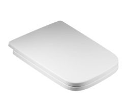 WICKES SOFT CLOSE THERMOSET PLASTIC SQUARE WHITE TOILET SEAT RRP £36