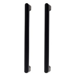 FLAT CABINET HANDLE PEARL BLACK 140MM - PACK OF 2 RRP £11