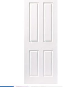 WICKES INTERNAL FIRE DOOR WHITE GRAINED MOULDED 4 PANEL 1981 X 838MM RRP £110