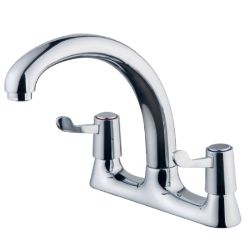 WICKES MODENA DECK MIXER KITCHEN SINK TAP CHROME RRP £47