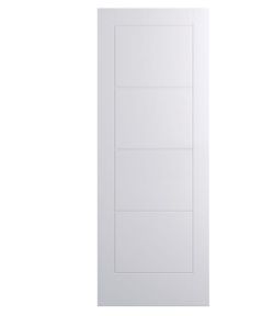 WICKES EXETER INTERNAL MOULDED DOOR WHITE PRIMED 4 PANEL 1981 X 838MM RRP £47