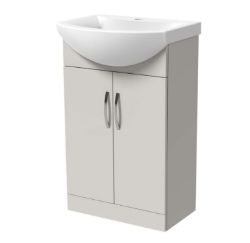 WICKES GLOSS GREY VANITY UNIT & BASIN - 840 X 550MM RRP £110