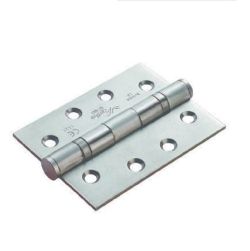 4FIREDOORS BALL BEARING HINGES SATIN STEEL 102 X 76 X 3MM PK3 RRP £15
