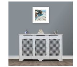 WINTHER BROWNE DERWENT ADJUSTABLE WHITE RADIATOR COVER - MEDIUM TO LARGE RRP £125