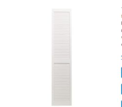 WICKES INTERNAL CLOSED LOUVRE DOOR WHITE PRIMED 1829 X 381MM RRP £68