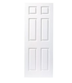 WICKES LINCOLN INTERNAL MOULDED DOOR WHITE PRIMED GRAINED 6 PANEL 2032 X 813MM RRP £42