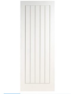 WICKES INTERNAL COTTAGE MOULDED DOOR WHITE PRIMED 5 PANEL 1981 X 838MM RRP £42