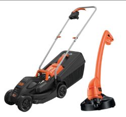 BLACK & DECKER 32CM ROTARY MOWER - 1000W & FREE STRIMMER® RRP £82