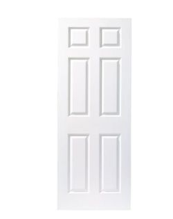 WICKES LINCOLN INTERNAL MOULDED DOOR WHITE PRIMED GRAINED 6 PANEL 1981 X 838MM RRP£42