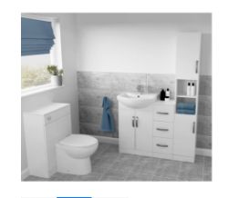 TALL TOWER STORAGE UNIT WHITE GLOSS 300MM RRP £139