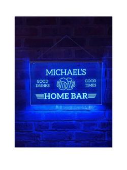 PERSONALISED LED ILLUMINATED BAR SIGN RRP £35