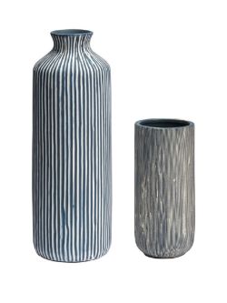 SET OF 2 STRIPED VASES RRP £27