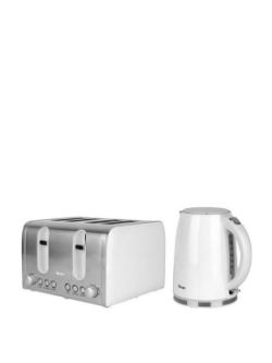 SWAN KETTLE & TOASTER 4 SLICE TWIN PACK- RRP £49