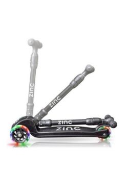 ZINC THREE WHEELED FOLDING LIGHT UP T-MO RRP £55