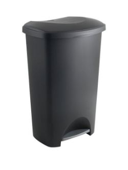 ADDIS 50 LITRE PEDAL BIN, BLACK RRP £19