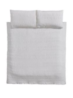 SOFT MICROFIBRE SEERSUCKER DUVET SET SK RRP £39