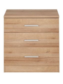 PANAMA 3 DRAWER WIDE BEDSIDE CABINET RRP £75