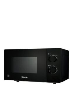 SWAN 20L 700W MANUAL MICROWAVE- BLACK RRP £54